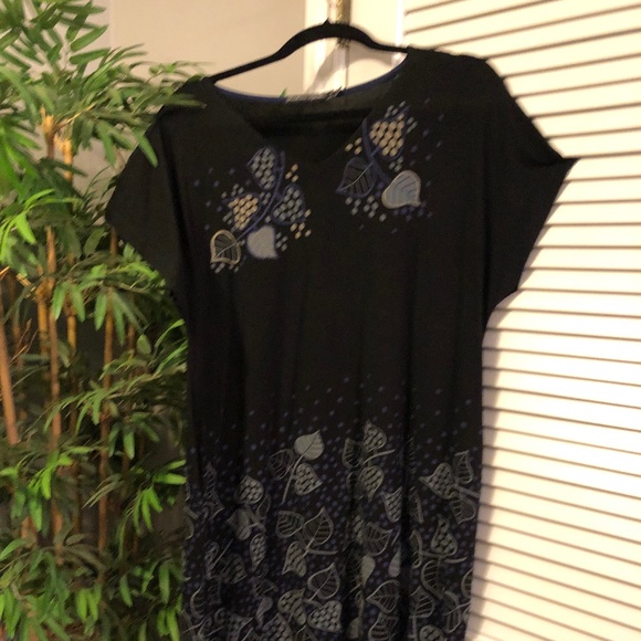 Gudrun Sjoden Lyocell  Polka Dot Leaves Print  with pockets - Picture 3 of 10